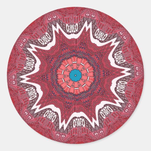 シンジエスニック部族パターンアートプリント ラウンドシール (正面)