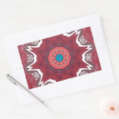 シンジエスニック部族パターンアートプリント 長方形シール (封筒)