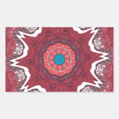 シンジエスニック部族パターンアートプリント 長方形シール (正面)