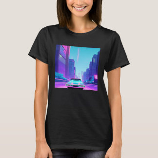 シンスウェーブ カー アウトラン レトロウェーブ フューチャーシンス スコープサイエンスフィクション Tシャツ