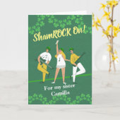 シンスターシャムロック・オン・ミュージックの聖パトリックの日 カード (黄色い花)