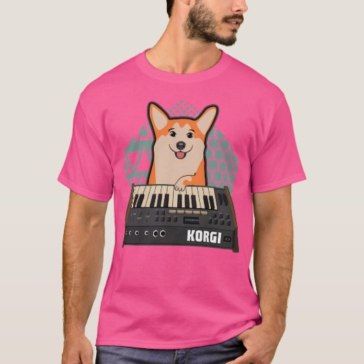 シンセおもしろいサイザーファンKorgi Corgi Dog Lover Tシャツ (正面)
