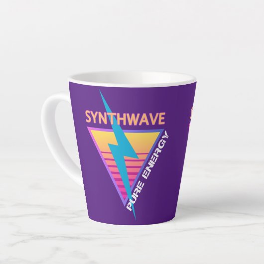 シンセウェーブ カフェラテマグ (左アングル)
