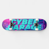 シンセウェーブ ネオンカー サイバーパンク ガレージ アウトラン スケートボード (横)