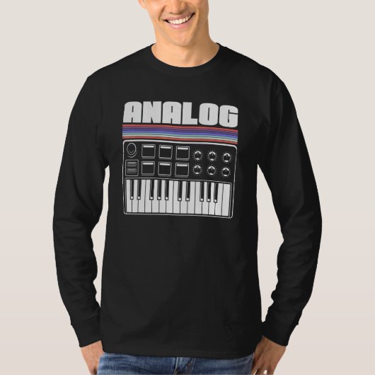シンセクールサイザアナログ酸機おたくシンセ80 Tシャツ (正面)