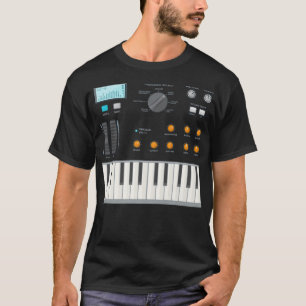シンセサイザまたはビートの音楽プロデューサーおよびビート Tシャツ