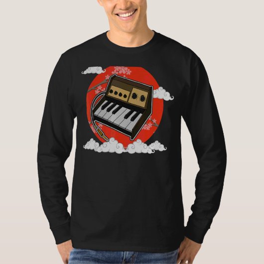 シンセサイザシンセサイキーボード電子ミュージシャンMo Tシャツ (正面)