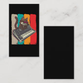 シンセサイザレトロCatモジュラーアナログシンセ 名刺 (正面/裏面)