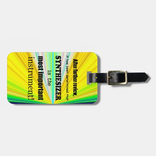 シンセサイザーの最も重要な楽器 ラゲッジタグ (正面横)