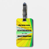 シンセサイザーの最も重要な楽器 ラゲッジタグ (裏面縦)