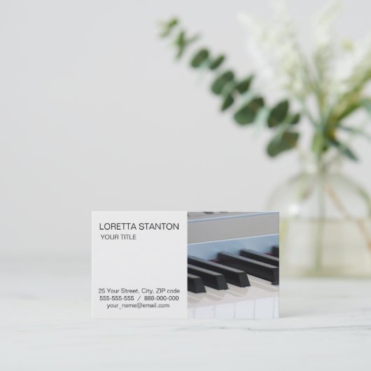 シンセサイザーキーボード 名刺 (スタンド正面)