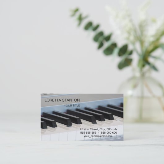 シンセサイザーキーボード 名刺 (スタンド正面)