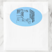 シンセサイザーゾンビ爆発オーバルステッカー 楕円形シール (バッグ)