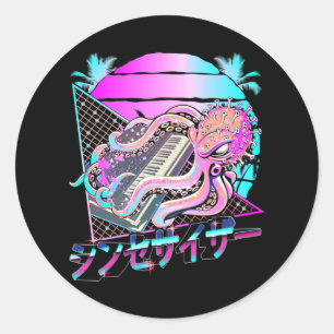 シンセサイザータコVAPORWAVEクラケンアナログシンセ ラウンドシール