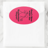 シンセサイザープレーヤーの楕円形のステッキを台無しにしない 楕円形シール (バッグ)