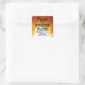 シンセサイザープレーヤーの正方形のステッカーを恐れる スクエアシール (バッグ)