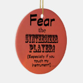 シンセサイザープレーヤーを恐れる セラミックオーナメント (右)