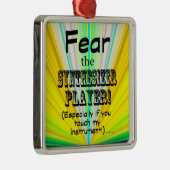 シンセサイザープレーヤーを恐れる メタルオーナメント (右)