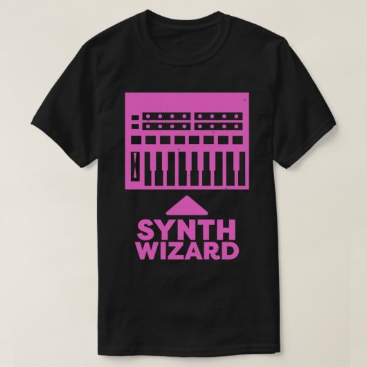 シンセサイザーミュージックプロデューサー Tシャツ (デザイン正面)