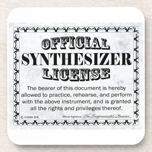 シンセサイザーライセンス コースター (正面)