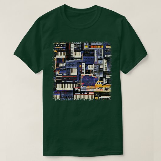 シンセサイザーラバーアートワーク Tシャツ (デザイン正面)