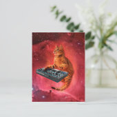 シンセサイザー猫の赤い宇宙 ポストカード (スタンド正面)