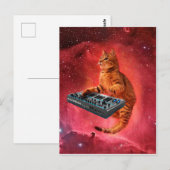 シンセサイザー猫の赤い宇宙 ポストカード (正面/裏面)