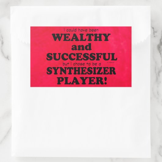 シンセサイザー裕福で成功した長方形スティック 長方形シール (バッグ)