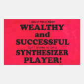 シンセサイザー裕福で成功した長方形スティック 長方形シール (正面)