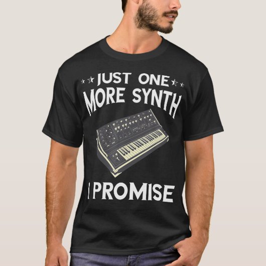シンセサイザー Just One More Synth モジュラーシンセ Tシャツ (正面)