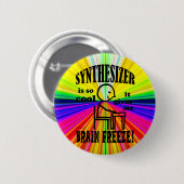 シンセサイザ、ブレインフリーズ 缶バッジ (正面&裏面)