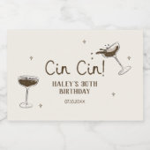 シンセプレッソマルティーニ誕生日 スパークリングワインラベル (シングルラベル)