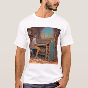 シンセ・オデッセイ:複雑なメビウスインスパイアミュージカル Tシャツ