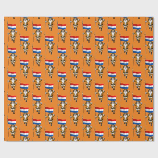 シンタクラース国旗オランダ ラッピングペーパー (フラット)