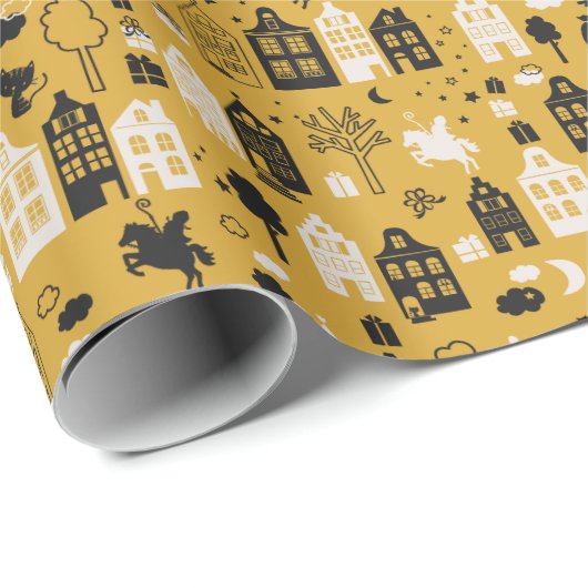 シンタークラースがパード・アン・フイシェオッカーに出会った ラッピングペーパー (ロールコーナー)