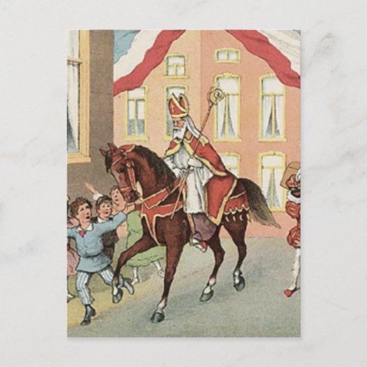 シンタークラースオランダセントニックヴィンテージセントニコラス ポストカード (正面)