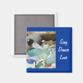 シンダンスラブマグネットビーチセガラスフォスシルズ マグネット (正面/裏面)