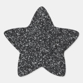 シンダーブラックグリッター 星シール (正面)