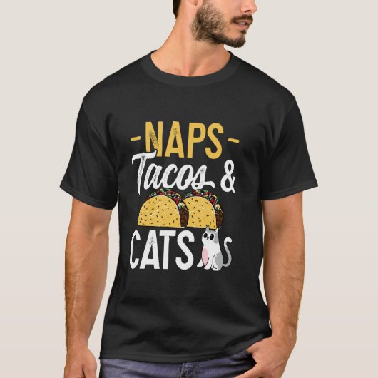 シンチェロ デ マヨの昼寝 タコス 猫 犬好き タコ Tシャツ (正面)