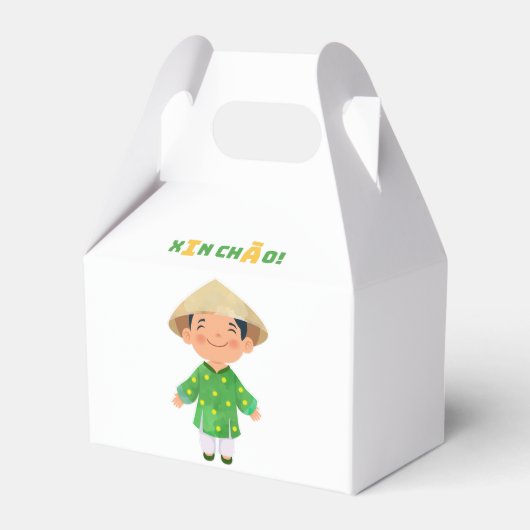 「シンチャオ」かわいいベトナムのギフトボックス フェイバーボックス (裏面サイド)
