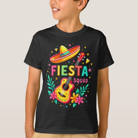 シンチョデマヨのメキシコ人パーティーにぴったりなフィエスタ仲間達 Tシャツ (正面)