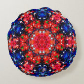 シンチレーション恒星のカラードラウンドピロー ラウンドクッション (裏面)