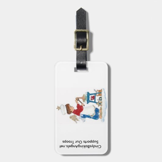 シンディのベーキングの天使の荷物のラベル! ラゲッジタグ (正面縦)