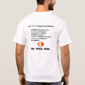 シンディの支援チーム Tシャツ (裏面)