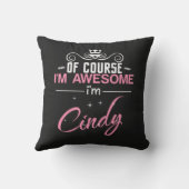 シンディはもちろん私はシンデ素晴らしィです クッション (裏面)