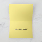 シンディハッピーバースデーひまわり畑 カード (内部)