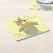 シンディベアよくはしゃぐポーズ スクエアペーパーコースター (アングル)