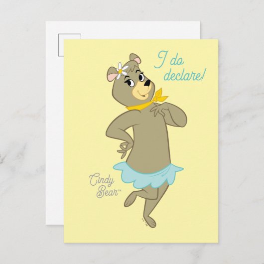 シンディベアよくはしゃぐポーズ ポストカード (正面/裏面)