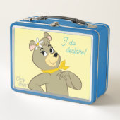 シンディベアよくはしゃぐポーズ メタルランチボックス (正面)