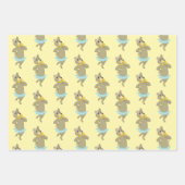 シンディベアよくはしゃぐポーズ ラッピングペーパーシート (正面3)